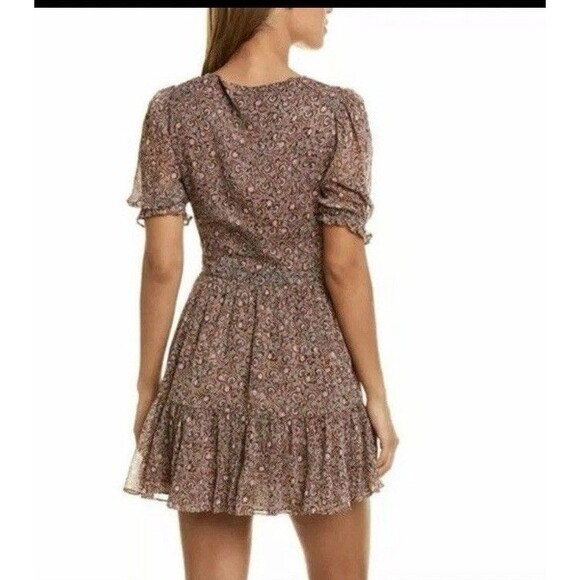 Walter Baker Liza A-Line Dress Verona $228 Size 6 NWOT Square Neck Ruffle Lined - Picture 2 of 13